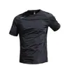 Camiseta de Seda de Gelo para Homens de Comércio Exterior, Verão Fina Secagem Rápida Manga Curta Esportiva Nova Respirável Meia Manga Roupa de Corrida