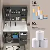 Juego de gabinete de baño de aleación de aluminio tipo panal, que incluye lavabo cerámico, lavamanos y mueble tocador con espejo