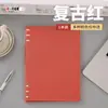 Cuaderno B5 Antideslizante Vintage de 3 Agujeros para Estudiantes, Carpeta de Anillas Desmontable Simple A5 Cuaderno Rayado
