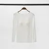 Nueva Camiseta de Manga Larga para Primavera y Otoño con Almohadillas en el Pecho, Cuello Redondo, Cuello Semi Alto, Capa Base para Yoga en Casa, Top de Otoño, Sencillo y Casual