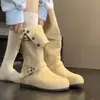 Botas Vaqueras Retro First Encounter Season para Mujer 2026 Nuevas Versátiles Alargadoras de Altura Interior Botas Largas Plegables Adelgazantes Botas Largas de Jinete