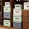Caja de Almacenamiento No Tejida para Hogar Coche Plegable a Prueba de Polvo Caja de Almacenamiento de Ropa con Tapa Tamaño Pequeño para Etiquetar