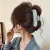 Pinza para el pelo de estrella con garra y estampado de leopardo estilo retro, dulce y fresca, para recogidos, pinza de acetato de gato y tiburón, accesorio de pelo elegante en forma de corazón