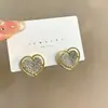Pendientes de Perla Estilo Coreano Francés Elegante con Cierre de Plata 925 Pendientes de Gama Alta Corazón Flor Pendientes Versátiles para Mujer Venta al por Mayor