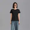 [Liquidación Especial] Camiseta de Manga Corta de Algodón Fresco de Seda de Morera para Mujer de Verano, Top Delgado Casual Versátil