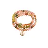 Serie de apilamiento de doble capa - popular pulsera de máscara de zorro, nuevo estilo chino, pacífica y elegante, doble bucle, pulsera de nicho con cuentas