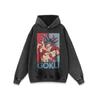 Sudadera con capucha estilo holgazán de calle japonesa hip hop para hombre y mujer, marea nacional, lavado al agua, vintage antiguo, top antiguo