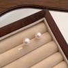 Pendientes de perlas de color de lujo con diseño de aguja francesa de plata galvanizada en oro auténtico, pendientes de diseño moderno, pendientes retro elegantes para mujer