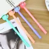 Caneta de gel de silicone de coelho fofo de desenho animado caneta de coelho de orelhas compridas pirulito caneta de coelho de desenho animado para estudante assinatura secagem rápida