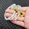 Pulsera de Jade Flor de Durazno Pulsera de Cuentas Redondas Rosa Pulsera de 108 Pulsera Azul Cielo Pulsera de Color Pulsera de Cuentas Redondas Pulsera