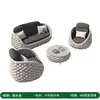 Conjunto de muebles de mesa de café de ocio para sofá de cuerda tejida de aleación de aluminio para exteriores nórdico, patio de villa, jardín de hotel, casa de huéspedes