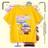 Camiseta de Manga Corta de Algodón Puro para Niños, Estilo Fiesta Eggman, Chico Castor, Moda de Verano para Niños Mayores, Top Holgado