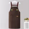 Delantal para Cocina Casera Impermeable y a Prueba de Aceite Mono de Alta Apariencia PVC Engrosado Resistente a Manchas Ropa de Trabajo para Catering Logo Personalizado