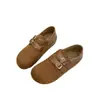 2026 Zapatos Birkenstock Versátiles para Mujer Hebilla de Cuero Planos Versátiles Moda Casual Zapatos para Ir al Trabajo Otoño Cómodos Gamuza Estilo Nuevo