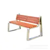 Cadeira de Parque Aço Inoxidável Banco Externo Porco Abacaxi Externo Assento Duplo Casual Longo Anti-corrosão Banco de Madeira