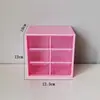 Caja de Almacenamiento Mini de Escritorio Estilo Cajón de Nueve Compartimentos, Transparente Estilo Coreano para Joyería, Manualidades con Cuentas y Organizador de Agenda