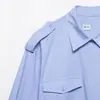 2026 Estilo Europeu e Americano Transfronteiriço Aliexpress Venda Quente Moda Xadrez Bolso Soltinho Popeline Camisa