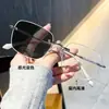 Estilo Similar a Douyin Little Red Book Brillo de Estrella Cuadradas Anti Luz Azul Lentes para Presbicia Montura Recortada de Moda Sin Marco para Mujer