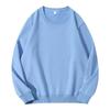 Suéter de felpa de cuello redondo de color sólido de primavera y otoño de 260 gramos, suéter de manga larga con estampado para hombres y mujeres, venta al por mayor