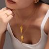 Xinyixin Joyería Colgante de Caracola Hueca Acero Inoxidable Doble Capa Superpuesta Collar Playa Océano Lujo Ligero Desvanecimiento