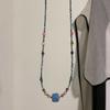 Collar de Piedra Natural con Cuentas Estilo Chinoiserie Nuevo Qingyutang Cadena para Clavícula Estilo Étnico Retro de Nicho para Instagram