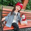 Camisa de Mezclilla para Niñas 2025 Primavera y Otoño Nueva Camisa Estilo Coreano de Oso para Niñas Moda Infantil Ropa de Otoño Delgada y Duradera