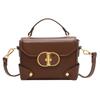 Bolso bandolera versátil, elegante y moderno, portátil, pequeño, cuadrado, con textura, estilo 2022.