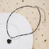 Collar de Cuentas de Color Caramelo Macaron Coreano Nuevo Estilo Dulce Lindo para Niña Collar de Cerámica con Forma de Corazón para Mujer