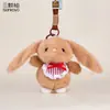 Novo Chaveiro de Coelho de Orelhas Caídas Fofo, Boneca de Coelho de Pelúcia Desenho Animado Fofo, Pingente de Bolsa para Menina Presente