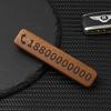 Letrero de estacionamiento temporal de nogal negro simple para coche de alta gama personalizado creativo decoración de coche teléfono móvil tarjeta de teléfono móvil