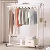 Perchero de pie, dormitorio casero interior balcón ropa dormitorio simple perchero estante armario telescópico