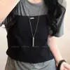 Collar de Borlas Plateadas Estilo Mismo de Bloguera Coreana para Mujer 2025 Nueva Cadena Larga para Clavícula Diseño de Nicho Accesorios para Sudaderas