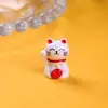 Gato de la Suerte Mini Adornos de Resina Micro Paisaje Accesorios de Jardinería Adornos para Coche Accesorios Bolsas Ciegas de Animales