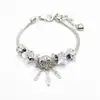 Pulsera estilo Panjia para mujer网红 ins nicho lujo ligero oro 14K colgante atrapasueños pulsera de cuentas de vidrio pulsera marea