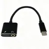 Convertidor de Tarjeta de Sonido Externa Type-C a 3.5mm Cable Adaptador de Audio para Altavoz de Computadora Auriculares Micrófono Dos en Uno