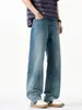 Ropa de Hombre Fengshe / Nueva Colección Primavera Jeans para Hombre Retro Tendencia Holgados Rectos High Street Versátiles Pantalones de Mezclilla