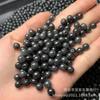 Cuentas de jade de pollo negro de 6,5 mm, naturales, para pulseras, collares y suéteres.