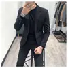 Traje Informal de Otoño Nuevo Coreano Chaqueta para Hombre Estilo Británico Juvenil Corte Slim Traje para Hombre Estilo Coreano Moderno Relajado