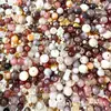 Miçangas de vidro sortidas de 3-12 mm, multicoloridas, para fazer colares e pulseiras DIY, contas redondas, materiais para colares e pulseiras artesanais, acessórios de joias