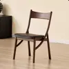 Cadeira Retrô Vintage de Luxo Leve para Uso Doméstico, Cadeira de Jantar em Madeira Maciça, Cadeira com Encosto Estilo Nórdico, Cadeira Minimalista de Designer com Orelhas de Gato