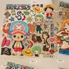 One Piece Versión Q Personaje Luffy Zoro Pegatinas Lindas Decoración Periférica de Anime para Cuadernos y Teléfonos Tarjeta Trasera DIY