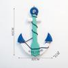 Âncora de 46cm Estilo Mediterrâneo Âncora de Navio Decorativa Artesanato em Madeira Feito à Mão Pingente Artesanal para Quarto de Crianças