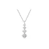 Nuevo collar sencillo de diamante de una sola piedra para mujer, elegante y de lujo ligero con diseño de nicho, cadena para la clavícula versátil y exquisita con un ambiente dulce y juvenil