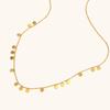 Collar de Cadena con Cuentas de Disco de Zirconia de Moda Transfronteriza Europea y Americana Acero Inoxidable Chapado en Oro de 18K Exquisito Nicho Collar Elegante