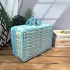Caja de ratán vintage empaque de regalo de boda caja de ratán almacenamiento de Navidad bolso de mano de ratán caja de regalo de ratán