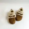 Pantuflas de Felpa con Lazo de Lana de Cordero para Mujer 2026 Otoño Invierno Suela Suave Zapatos Casuales Versátiles Suela Gruesa Zapatos de Algodón Felpudo Zapatos Birkenstock