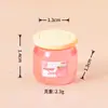 Juguete de Comida Miniatura Simulada Botella de Mermelada de Fresa Accesorios de Resina Casa de Muñecas Hecho a Mano DIY Pegamento de Crema Accesorios para Escena