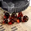 Conjunto de Dados para Jogo de Tabuleiro Dungeons and Dragons 7 Peças Multifacetados Padrão Dnd Rpg Dados Multifacetados Diamante