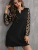 Vestido Longo Elegante de Cor Pura com Renda Patchwork e Decote V, Versão A, Novo para Primavera, Verão e Outono, Transfronteiriço da Amazon