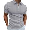 Polo de rayas con cremallera para hombre, camiseta con estampado digital, disponible en Europa y América, AliExpress, Amazon y otros países.
